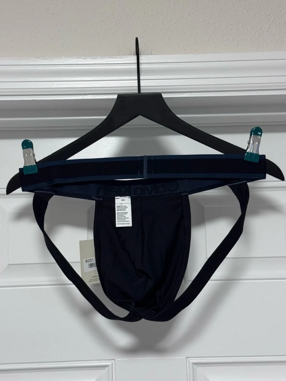NWT Calvin Klein Tonal Logo Micro Jockstrap Black Size L